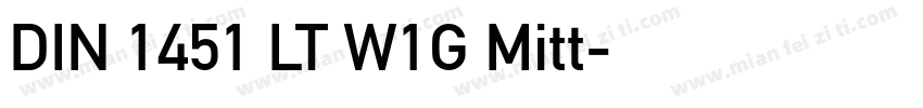 DIN 1451 LT W1G Mitt字体转换